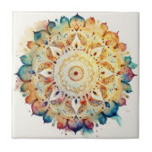 Watercolor Mandala Fliese (Vorderseite)