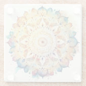 Watercolor Mandala Glasuntersetzer (Rückseite)
