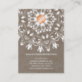 WATERCOLOR MANDALA LOGO ZURÜCK YOGA INSTRUCTOR VISITENKARTE (Rückseite)