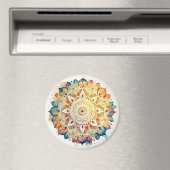 Watercolor Mandala Magnet (In Situ (Geschirrspüler))