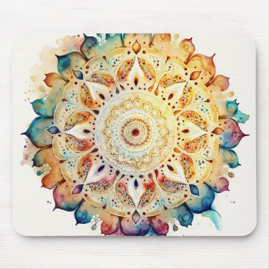 Watercolor Mandala Mousepad (Vorne)