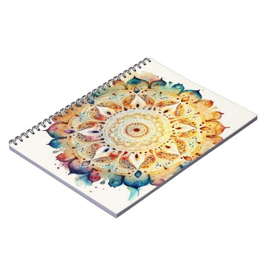 Watercolor Mandala Notizblock (Linke Seite)