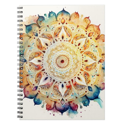 Watercolor Mandala Notizblock (Vorderseite)
