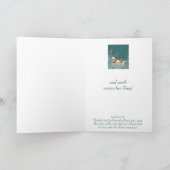 Watercolor Mandarin Chinesische Ente Weihnachten (Innenseite)