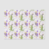 Watercolor Mardi Gras Animal Parade Party Seidenpapier (Vorderseite)