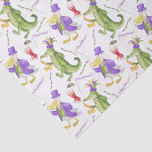 Watercolor Mardi Gras Animal Parade Party Seidenpapier (Ausschnitt)