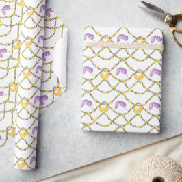 Watercolor Mardi Gras Beads Geschenkpapier