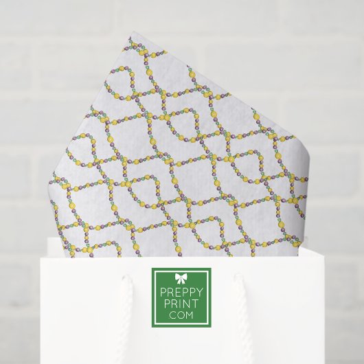 Watercolor Mardi Gras Beads Seidenpapier