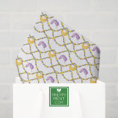 Watercolor Mardi Gras Beads Seidenpapier