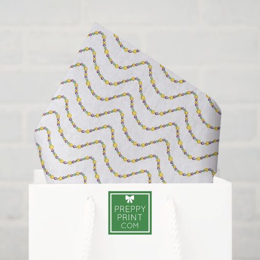 Watercolor Mardi Gras Beads Seidenpapier