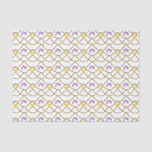 Watercolor Mardi Gras Beads Seidenpapier (Vorderseite)