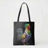 WATERCOLOR MARDI GRAS CHICKEN TASCHE (Vorderseite)