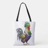 WATERCOLOR MARDI GRAS CHICKEN TASCHE (Rückseite)