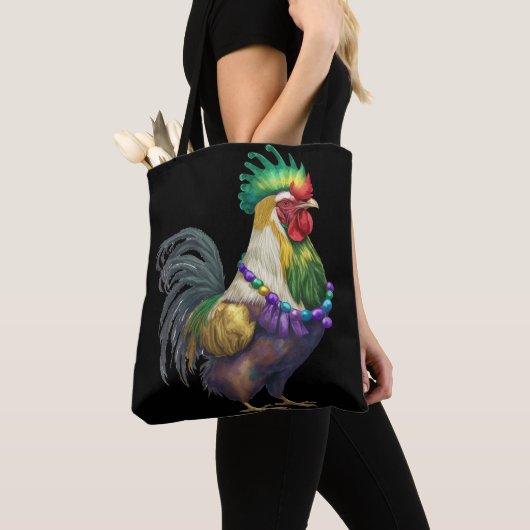 WATERCOLOR MARDI GRAS CHICKEN TASCHE (Von Nahem)