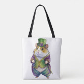 WATERCOLOR MARDI GRAS HAMSTER MIT HUT TASCHE (Rückseite)