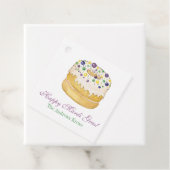 Watercolor Mardi Gras King Cake Geschenkanhänger (Beispiel)