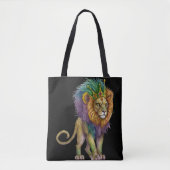 WATERCOLOR MARDI GRAS LION TASCHE (Vorderseite)