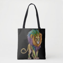 WATERCOLOR MARDI GRAS LION TASCHE