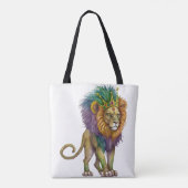 WATERCOLOR MARDI GRAS LION TASCHE (Rückseite)