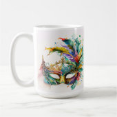 WATERCOLOR MARDI GRAS MASKS & FEATHERS KAFFEETASSE (Links)