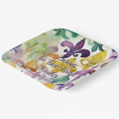 Watercolor Mardi Gras Pappteller (Gewinkelt)