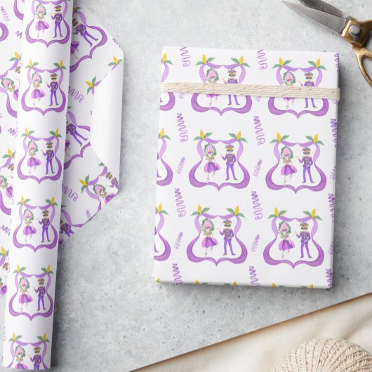 Watercolor Mardi Gras Party Geschenkpapier