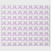 Watercolor Mardi Gras Party Geschenkpapier (Flach)