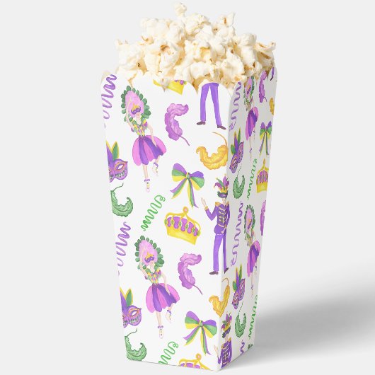 Watercolor Mardi Gras Party Geschenkschachtel