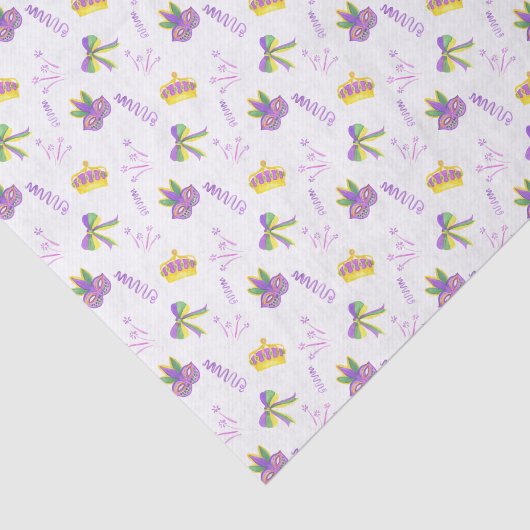 Watercolor Mardi Gras Party Seidenpapier (Ausschnitt)