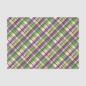 Watercolor Mardi Gras Plaid Seidenpapier (Vorderseite)