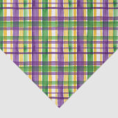 Watercolor Mardi Gras Plaid Seidenpapier (Ausschnitt)