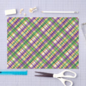 Watercolor Mardi Gras Plaid Seidenpapier (Handwerk)