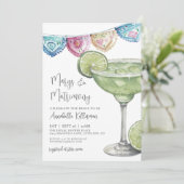 Watercolor Margarita Bridal Shower Einladung (Stehend Vorderseite)