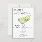 Watercolor Margarita Danke Brautparty (Vorderseite)