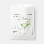 Watercolor Margarita Danke Brautparty Geschenktütchen (Vorderseite)