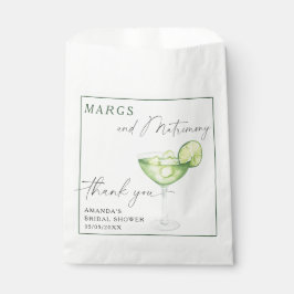 Watercolor Margarita Danke Brautparty Geschenktütchen