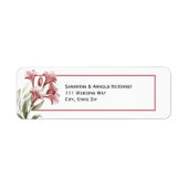 Watercolor Maroon Floral Wedding Address (Vorne)
