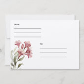Watercolor Maroon Floral Wedding RSVP Einladung (Rückseite)