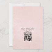 Watercolor Marsala & Blush Floral QR Code Wedding Einladung (Rückseite)