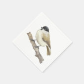 Watercolor Marsh Tit Serviette (Ecke)