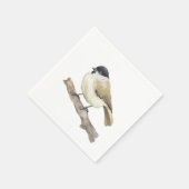 Watercolor Marsh Tit Serviette (Ecke)