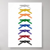 Watercolor Martial Arts Gürtel Poster (Vorne)
