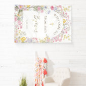  watercolor meadow flowers Baptism welcome Banner (InSitu)