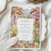 Watercolor Medellín Colombia Wedding Einladung