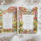 Watercolor Medellín Colombia Wedding Einladung