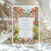 Watercolor Medellín Colombia Wedding Einladung