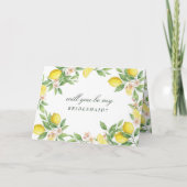 Watercolor Mediterrane will you be a bridesmaid? Dankeskarte (Vorderseite)