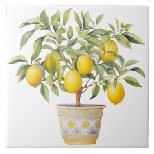 Watercolor Mediterranean  Fliese (Vorderseite)