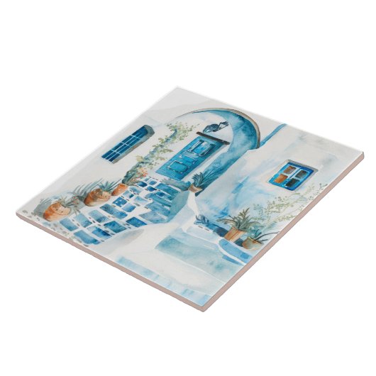 Watercolor Mediterranean  Fliese (Seite)