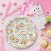 Watercolor Mediterranean Food Pattern Pappteller (Party)